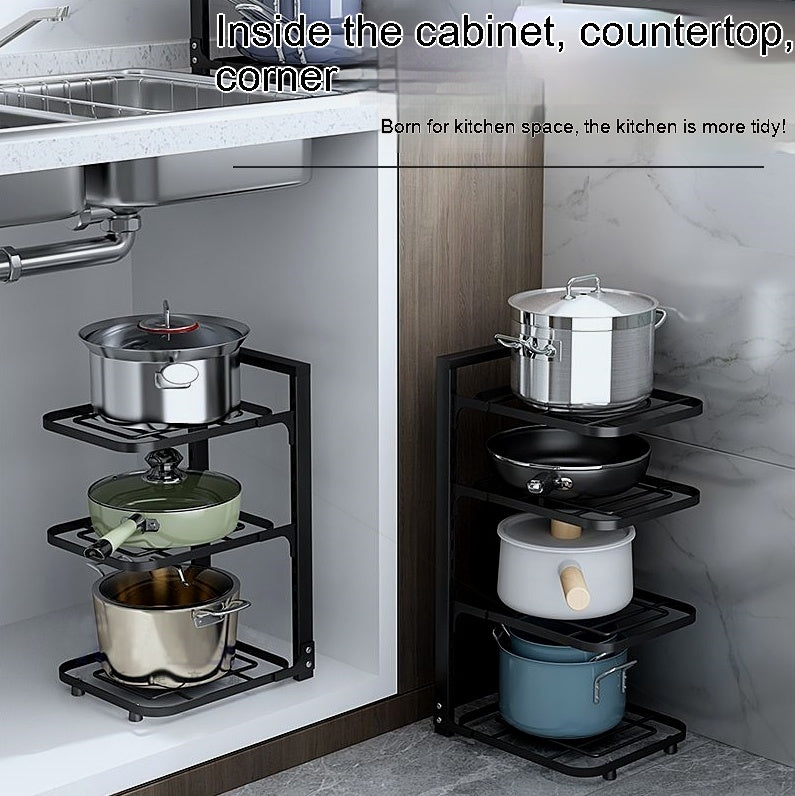 Stainless Steel Kitchen Pot Storage Rack