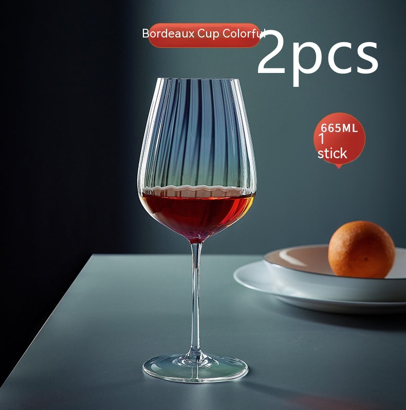 Rainbow Crystal Elegant Burgundy Drinking Glass